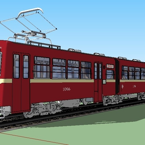 西鉄北九州線1000形3両連接車　Sketchup