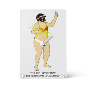 科学者アクリル時計