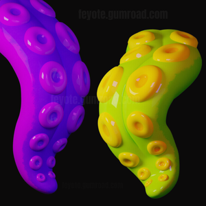 🐙 VRChat Tentacle Tongues (Long and Short Versions) (Attaches to any avatar!) (VRChat Avatar Accessory)
