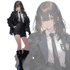 立ち絵素材124 警察 女