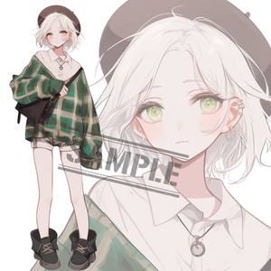 立ち絵素材207 ベレー帽 私服