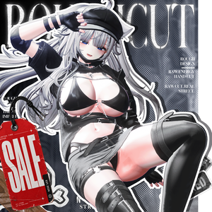 🖤Sale!🛍️🖤【14アバター対応】ROUGHCUT【VRChat向け衣装モデル】🖤