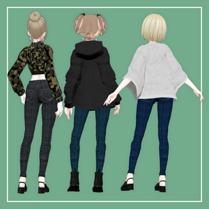 【VRChat】森羅専用 スキニー/シャツ/パーカー（MA対応） 缩略图 2