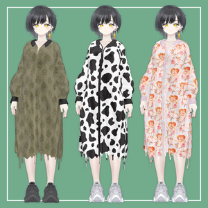 【VRChat】ビナア<Binah>専用 OverSize Onepiece（MA対応） 缩略图 3