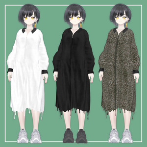 【VRChat】ビナア<Binah>専用 OverSize Onepiece（MA対応） 缩略图 2