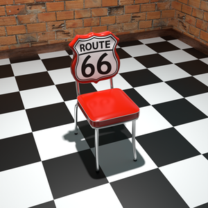 50s dinner chair -route 66- 