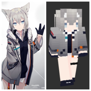 凪白みと　デスクマット 二次受注生産】凪白みと_オリジナルデスクマット1000×350 - white fox