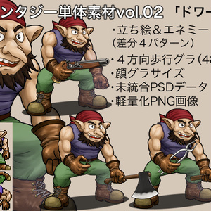 ファンタジー単体素材Vol.02「ドワーフ」