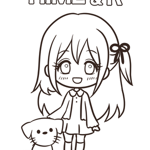 姫ちゃんアニメ塗り絵１『姫ちゃんとアール』