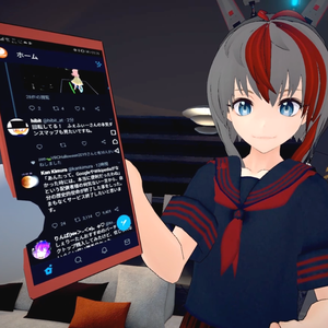 VR世界にスマホ（本物）を持ち込むやつ