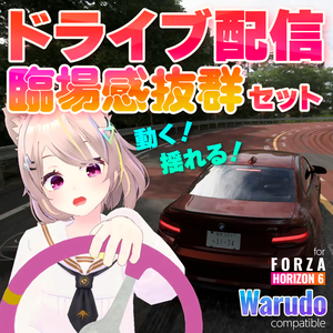 [Warudo] Forza Horizon 6 ドライブ配信臨場感抜群セット ハンドル3Dモデル付き