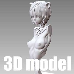 『​Stepgirl-FOX STATUE』 STL file for 3D printing