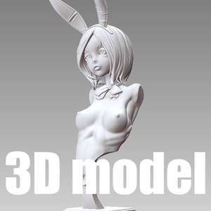 『​Stepgirl-RABBIT STATUE』 STL file for 3D printing