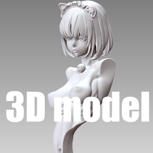 『​Stepgirl-CAT STATUE』 STL file for 3D printing