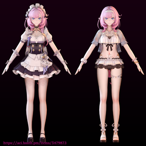 Elysia 女僕＋泳裝【モデル配布】