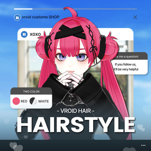 [VROID] TWINTAIL_HAIR (2color)
