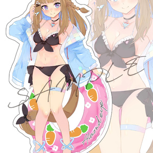 α6 ウマ娘 水着&ピース&ピース アーモンドアイ スリーブ&プレイマット C106】水着アーモンドアイ等身大タペストリー - じゅりすたいる - BOOTH