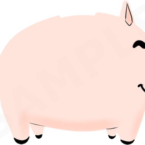 Lineless Piggybank PNG For Streaming