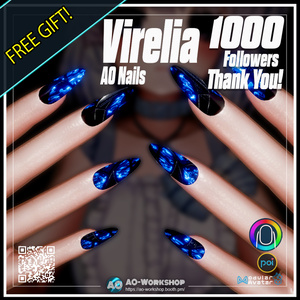 【1000 follower thank you】Virelia AO Nails 1.00 【55アバター対応】