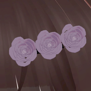보라색 꽃 머리핀