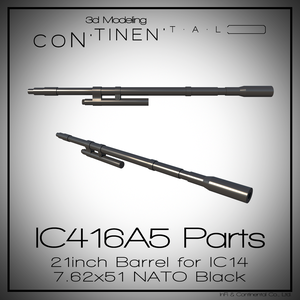 21" Barrel for IC14 7.62x51 NATO Black