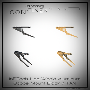 InFiTech Lion Whale Aluminum Scope Mount Black / TAN
