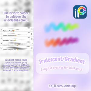 [Free Download] Iridescent & Gradient - IbisPaintX Brushes