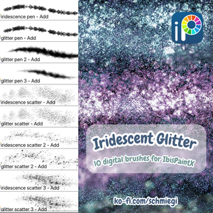 Iridescent Glitter Brushes for IbisPaintX