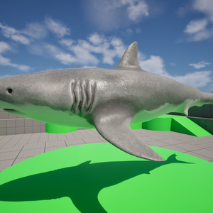 【3Dモデル】泳ぐサメ - Swimming Shark【アニメーション付き/VRChat・UE5対応】