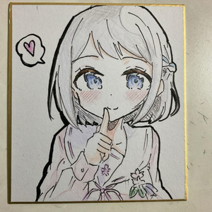 ウマ娘 テイエムオペラオー 手描きイラスト色紙 - りゅーしょっ