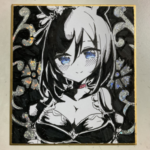ウマ娘 キタサンブラック 手描きイラスト色紙 - りゅーしょっぷ - BOOTH