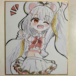ダンツフレーム ウマ娘　手書きイラスト　中色紙 ウマ娘 ダンツフレーム 手描きイラスト色紙 - りゅーしょっぷ - BOOTH