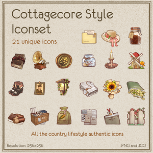 Cottagecore  Iconset | Desktop/ Phone icons | Window, Android 