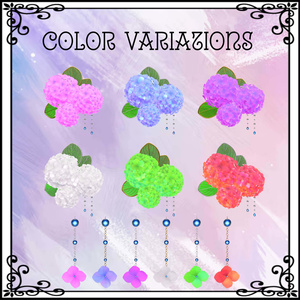 【無料/Freeあり】アジサイ髪飾り/イアリング Hydrangea hair accessory/earrings 缩略图 2