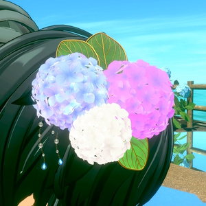 【無料/Freeあり】アジサイ髪飾り/イアリング Hydrangea hair accessory/earrings 缩略图 9