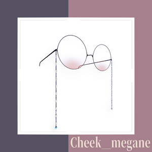 【VRChat想定】Cheek_megane 【34アバター対応】