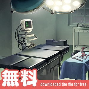 【無料】【配信OK】手術室背景素材【手描き】【TRPG】