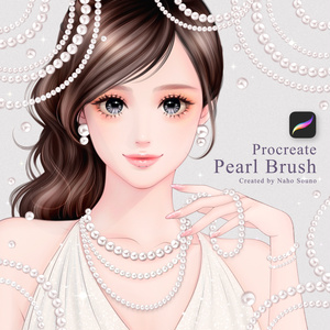 【Procreate専用ブラシ】イラストの上から描ける透けないパールブラシ