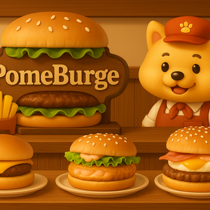 PomeBurger Vol.1｜ハンバーガーPNG素材セット / Burger PNG Clipart Set