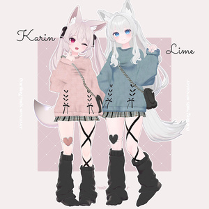 【10アバター対応】Darling knit sweater -だーりんにっと-【VRChat向け衣装モデル】 缩略图 9