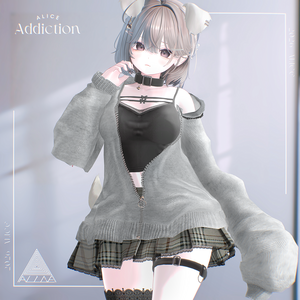 𝗔𝗱𝗱𝗶𝗰𝘁𝗶𝗼𝗻【15アバター対応･けもみみ・尻尾つきVRChat向け3Dモデル】