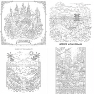 「全10枚」「印刷OK」ColoringBook_001　塗り絵