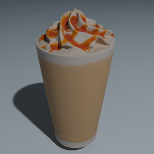 Caramel Frappuccino 3D Model | High-Poly Cinematic Quality | FBX