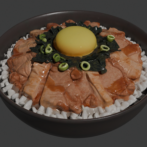 スタミナ丼 FBX ハイポリゴン