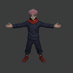 Itadori Yuji Character 3D Model | Jujutsu Kaisen Inspired | Unrigged FBX