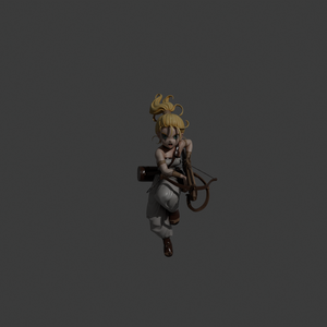 クロノトリガー　マール　Marle Character 3D Model | Chrono Trigger Inspired | Princess with Crossbow | FBX