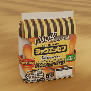 シャウエッセン　Schau Essen Sausage Package 3D Model | Japanese Food Product | High-Poly FBX