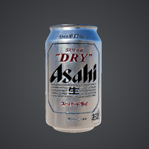 ビール 銀色のやつ Super Dry Beer Can 3D Model | Japanese Beer | 350ml Can | High-Poly FBX