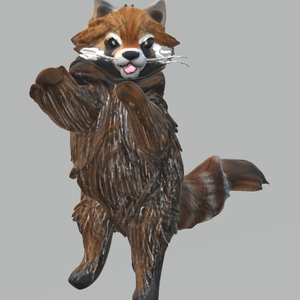 あなたといっしょレッサーパンダ　３D塗り絵　GLBファイル VRM Posing Desktop　読み込み可能