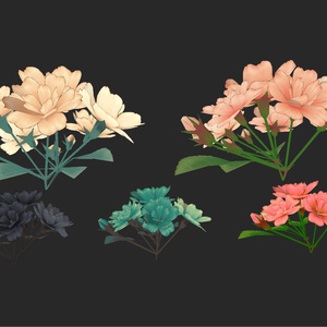 八重桜のコサージュとブローチ Sakura corsage and brooch
